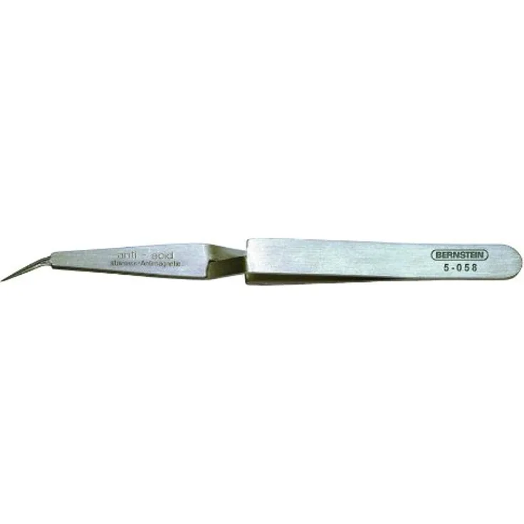 Bernstein Werkzeug GmbH 5-058 SMD-Kreuzpinzette, 120 mm, selbsthaltend, abgewinkelt, spitz