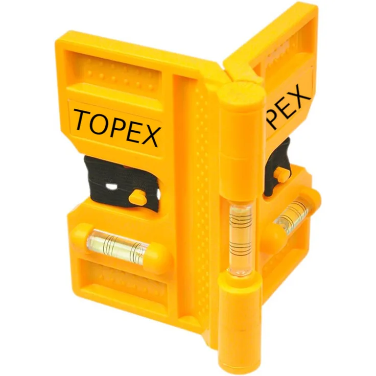 Pfostenwasserwaage mit vier Magnetstreifen