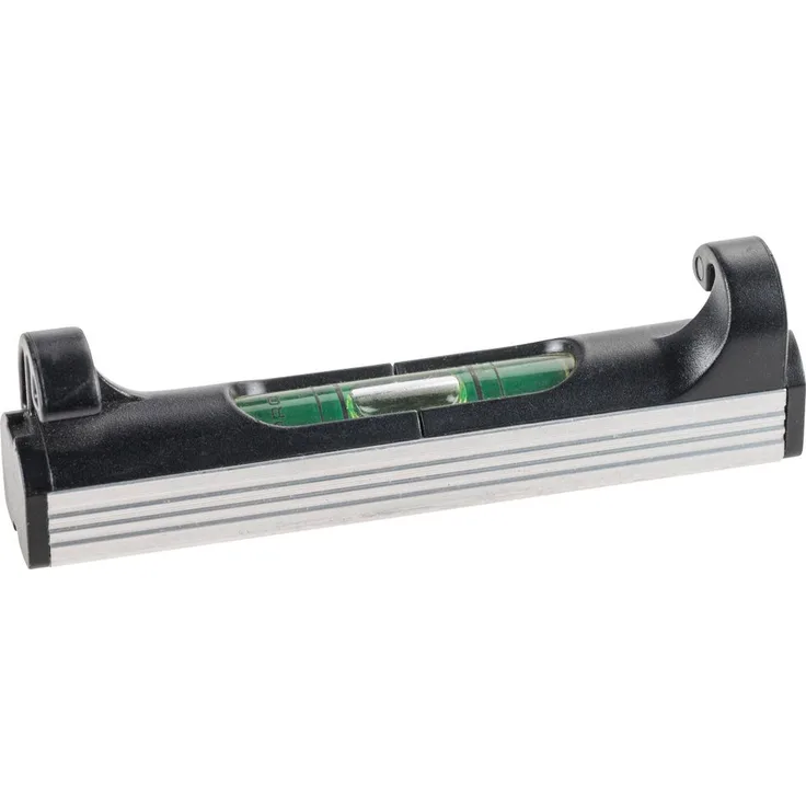 kwb Schnur-Wasserwaage, 78 mm, leicht, klein, handlich und robust, mit Aluminium Unterseite, ideal für Richtschnur, in Schwarz-Silber