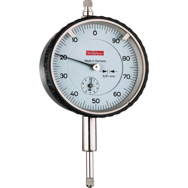 Messuhr M2T li.10mm Abl.0,01mm Ziffernbl.li.100-0 m.Kal.KÄFER