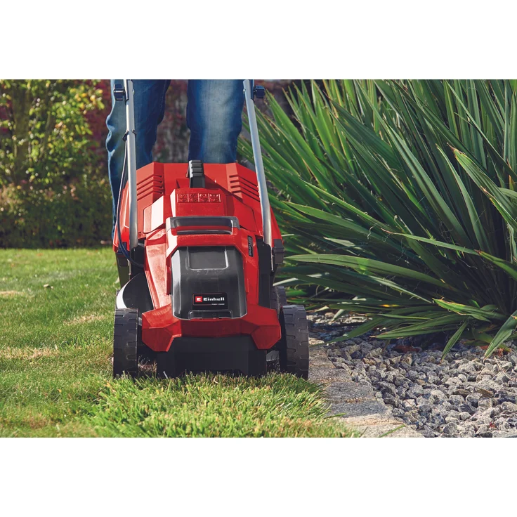 Einhell Akku-Rasenmäher GE-CM 18-32 Li Power X-Change - Li-Ion, 18 V, 32 cm Schnittbreite, Brushless Motor, 3-stufige axiale Schnitthöhenverstellung 30-70 mm, ohne Akku und Ladegerät – Bild 7