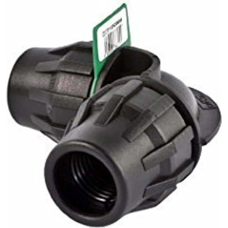 SYR abgewinkelt Brico Fitting, 15 x 8 x 5 cm, Schwarz Bewässerungszubehör