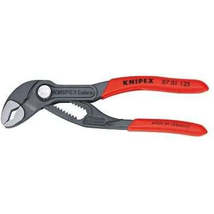 KNIPEX 87 01 125 Cobra Hightech-Wasserpumpenzange grau atramentiert mit rutschhemmendem Kunststoff überzogen 125 mm – Bild 1