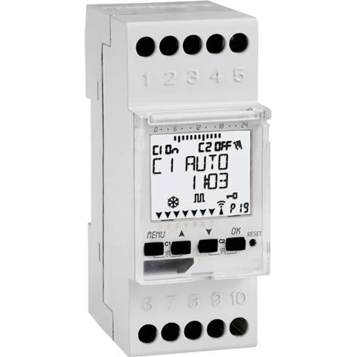 Wallair 1IO3091 Zeitschaltuhr digital Wochenprogramm, Jahresprogramm 3500W IP20 Zufallsfunktion, Urlaubsprogramm, Zyklusprogramm