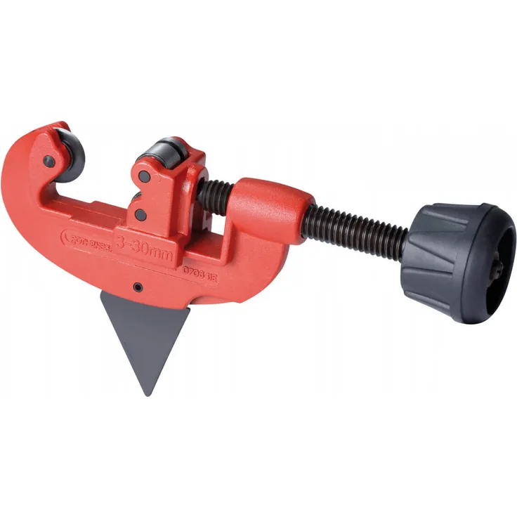 ROTHENBERGER Industrial Tube Cutter 30 bis 30 mm für Rohre aus Kupfer, Messing, Aluminium, inkl. Ersatzschneidrad & Entgrater - 070641E