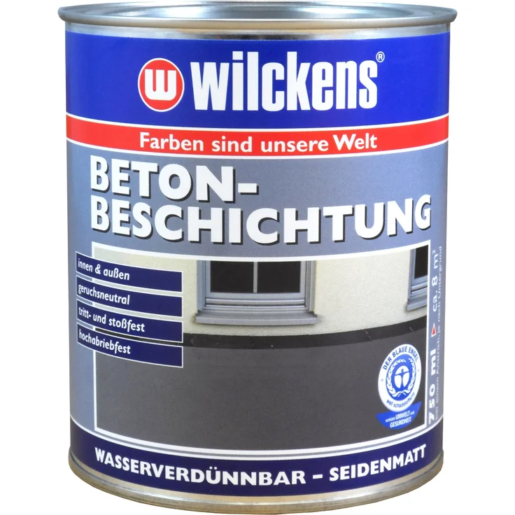 Wilckens - Wilckens 0,75l Betonbeschichtung Silbergrau Beton Boden Farbe Beschichtung - grau – Bild 1