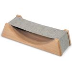 Finnsa - Textilkopfstütze Erle - Bespannung beige-grau