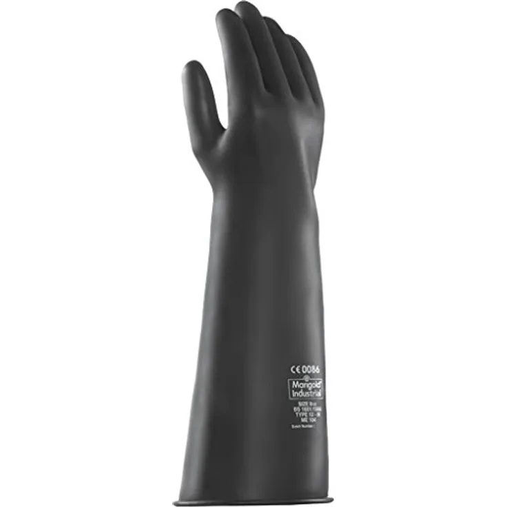 Ansell Emperor ME104 Chemikalienschutz-Handschuh aus Latex, Naturgummi, Schutz bei Mechanik-, Industriel- und Chemikalienarbeiten Größe 9.5 (1 Paar)