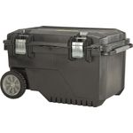 Stanley FatMax Mobile Werkzeugbox - Werkzeugbehälter (52.5x75x45cm, Koffer mit hohem Volumen 90 Liter, Kunststoffbox mit Vertiefung im Deckel, Metallverstrebungen) FMST1-73601