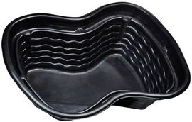 Heissner Teichbecken PE 1.000 l, nierenförmig, Schwarz