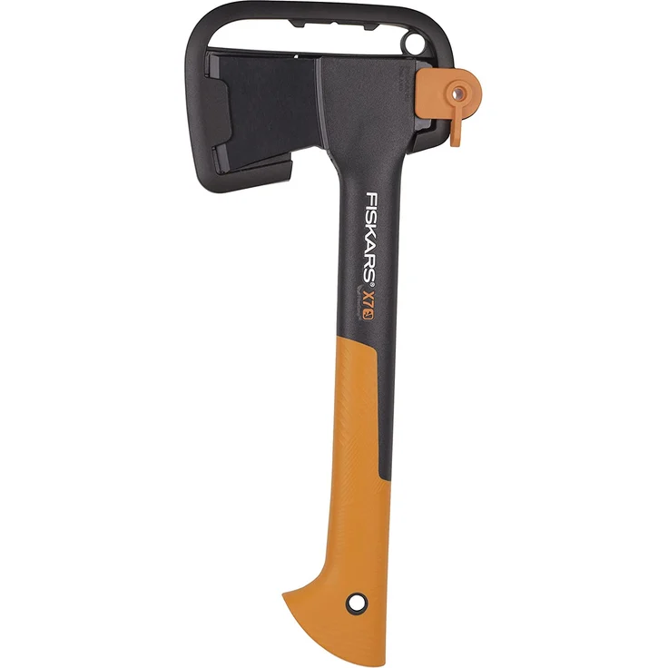 Fiskars Universalaxt X7-XS, Länge 354 mm, Antihaftbeschichtet, Hochwertiger Stahl-Klinge, Glasfaserverstärkter Kunststoff-Stiel, Schwarz-Orange – Bild 3