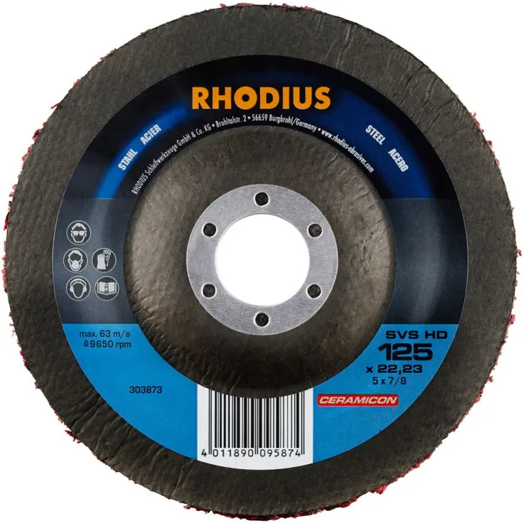 Reinigungsvlies SVS HD | Ø 125 x 22,23mm gekröpft