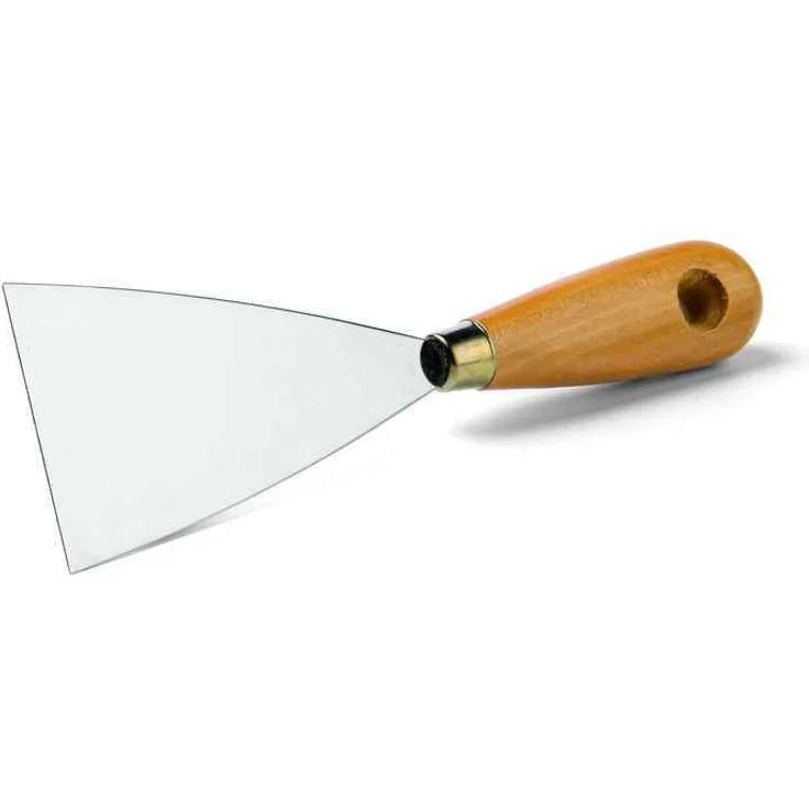 SCHULLER Malerspachtel mit ovalem Holzheft, breite 80 mm, 1 Stück, 50036