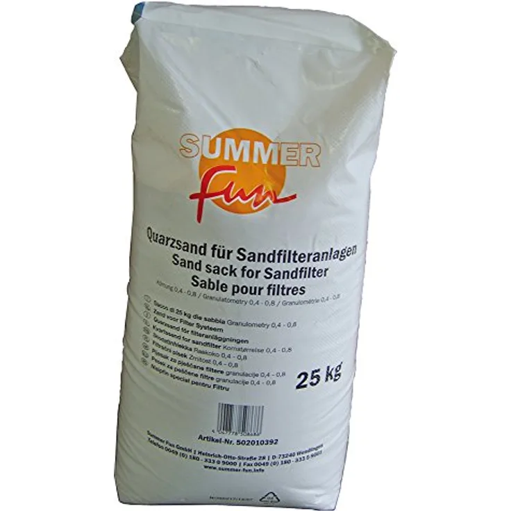 Waterman Summer Fun Filtersand 25kg, DIN EN ISO 0,4-0,8mm Körnung