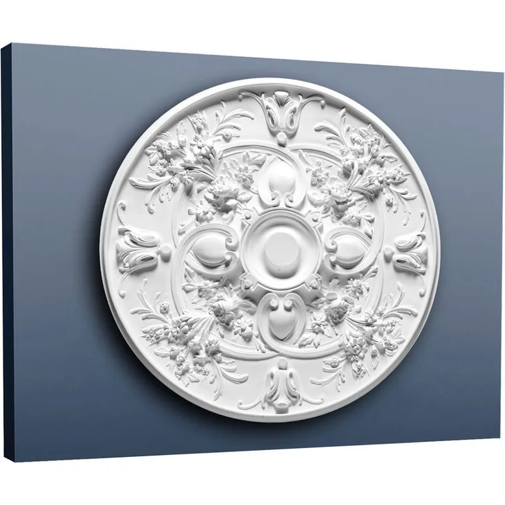 Stuckrosette Stuck Orac Decor R24 LUXXUS Rosette Profil Wand Classic Dekor Element weiß hochwertig 79 cm Durchmesser