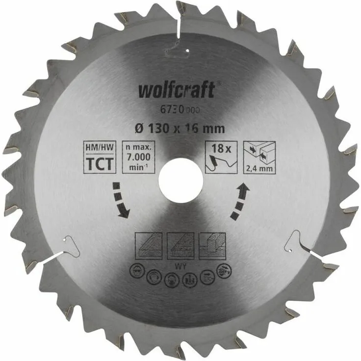 1 Kreissägeblatt HM 30 Z. ø235x30 mm - 6650000 - Wolfcraft