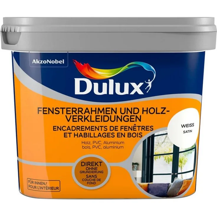 Dulux - Dulux Holzlack Fresh Up, für Fensterrahmen und Holzverkleidungen, weiß, 0,75 l - weiß