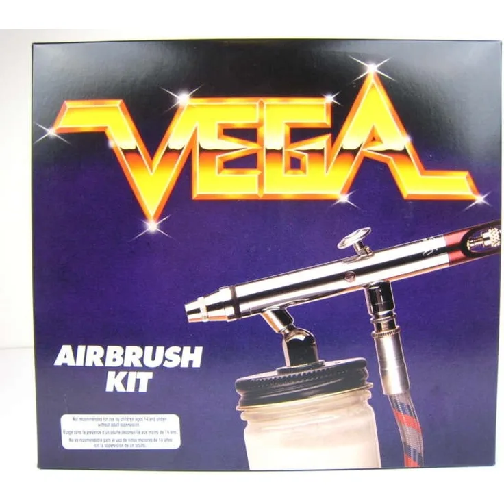 Badger Airbrush Pistole Vega 2000 Set mit Schlauch, Double-Action, Saugsystem T-63