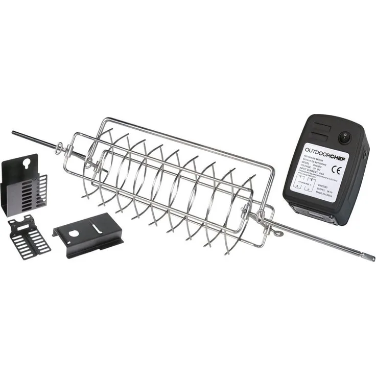 Outdoorchef Grillzubehör, Drehkorb Set, silber, 15x76x15 cm, 14.331.08