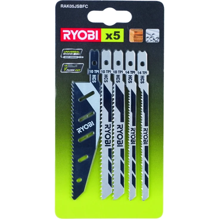 Ryobi 5132002697 5-teiliges Stichsägeblattset – Bild 1