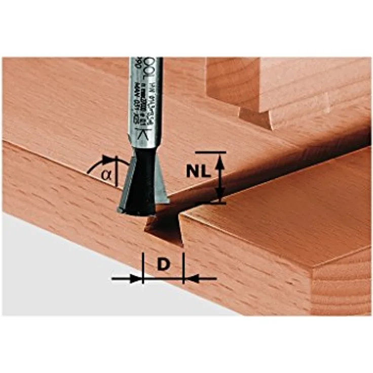 Festool Grat-/Zinkenfräser HW S8 D14,3/13,5/15° (490990)