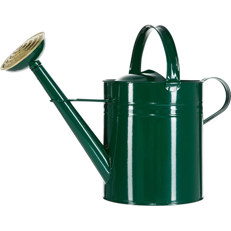 Dehner Gießkanne nostalgisch, 9 l, ca. 48 x 37 x 21 cm, Zink, grün – Bild 1