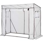 Tomatengewächshaus XL Tomatenzelt Foliengewächshaus 200 x 77 x 146-170 cm