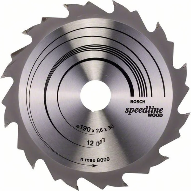 Bosch Professional Zubehör 2608640800 Kreissägeblatt Speedline Wood 190 x 30 x 2,4 mm, 12 – Bild 1