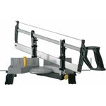 Stanley automatische Gehrungslade aus Metall mit Säge Feinsäge mit Universalsägeblatt 13 Zähne-Zoll 30, 45, 60 & 90° Winkel 1-20-800