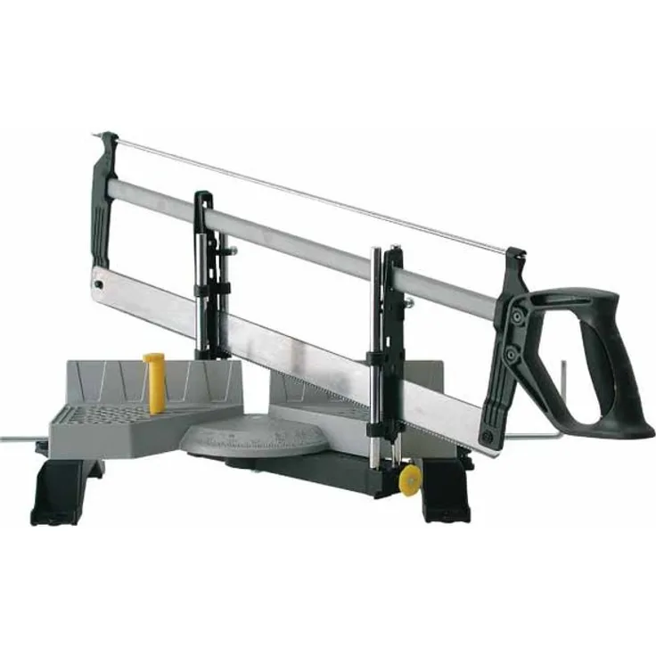 Stanley automatische Gehrungslade aus Metall mit Säge Feinsäge mit Universalsägeblatt 13 Zähne-Zoll 30, 45, 60 & 90° Winkel 1-20-800