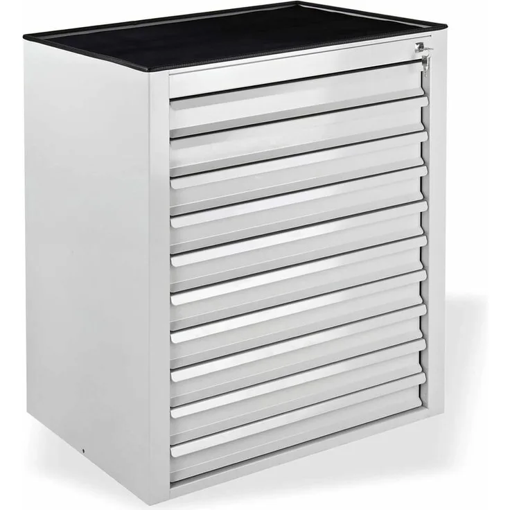 Metall Schubladenschrank Werkzeugschrank Fernando Maxi Lichtgrau 71x55x90 cm