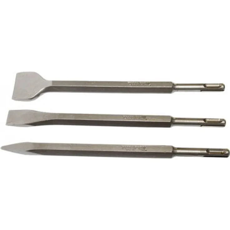 Makita Set mit 3 Meißelwerkzeugen SDS-Plus - 1 Spitze+1 Meißel+1 großer Meißel - D-05181