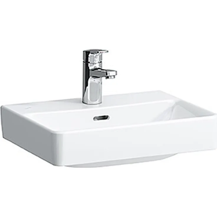 LAUFEN Handwaschbecken LAUFEN PRO S 450 x 340 mm mit Überlauf, 1 Hahnloch-Ausführung weiß