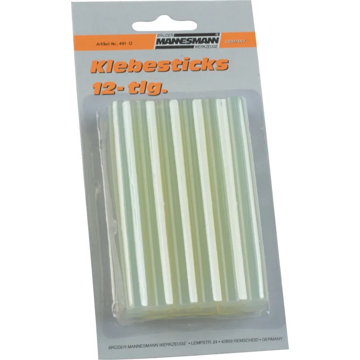 Brüder Mannesmann Werkzeug Mannesmann 12 Klebesticks für Nr. 491, M 491-12, Stück