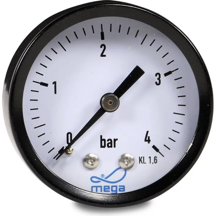 mega Manometer 50 mm Außengewinde hinten 1/4