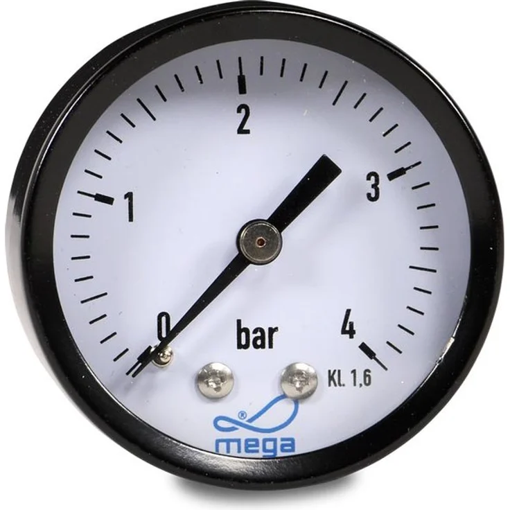 mega Manometer 50 mm Außengewinde hinten 1/4