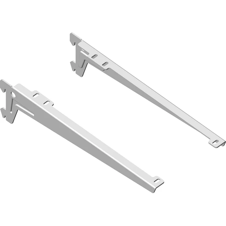 Element System 18133-00051 Winkelträger Regalträger 1-reihig - 2 Stück - 5 Abmessungen - 3 Farben-L = 28 cm-weiß-für Holzböden-Wandschiene