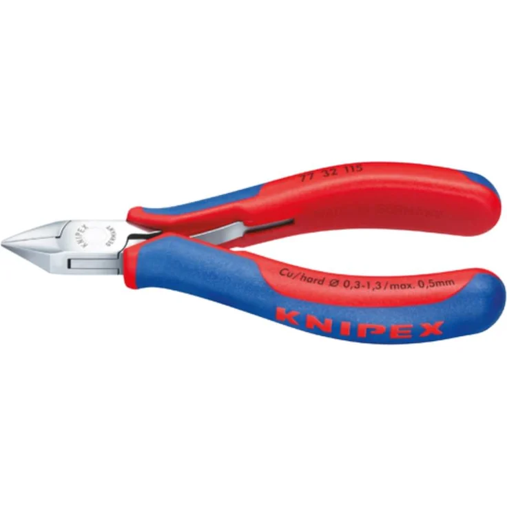 KNIPEX 77 32 115 Elektronik-Seitenschneider mit Mehrkomponenten-Hüllen 115 mm – Bild 1
