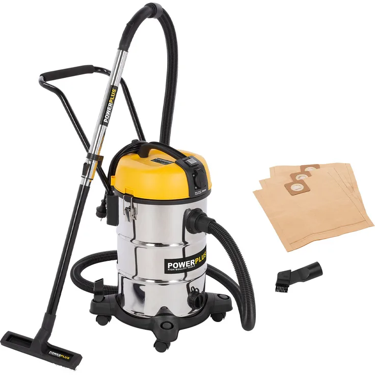 Varo Powerplus Nasssauger 1200 W Trockensauger Industriesauger Staubsauger 30 L Beutel 30 Liter