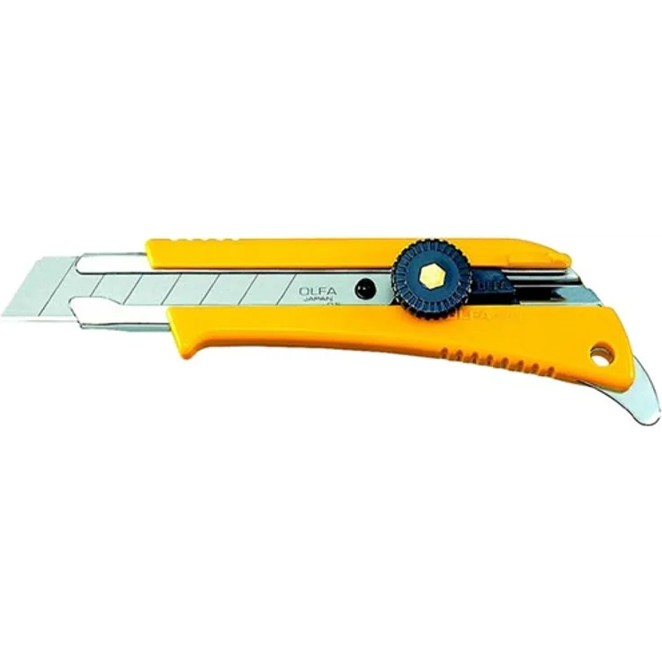 Olfa Cuttermesser Breite 18mm mit Feststellrad mit Farbdoenöffner - 489613