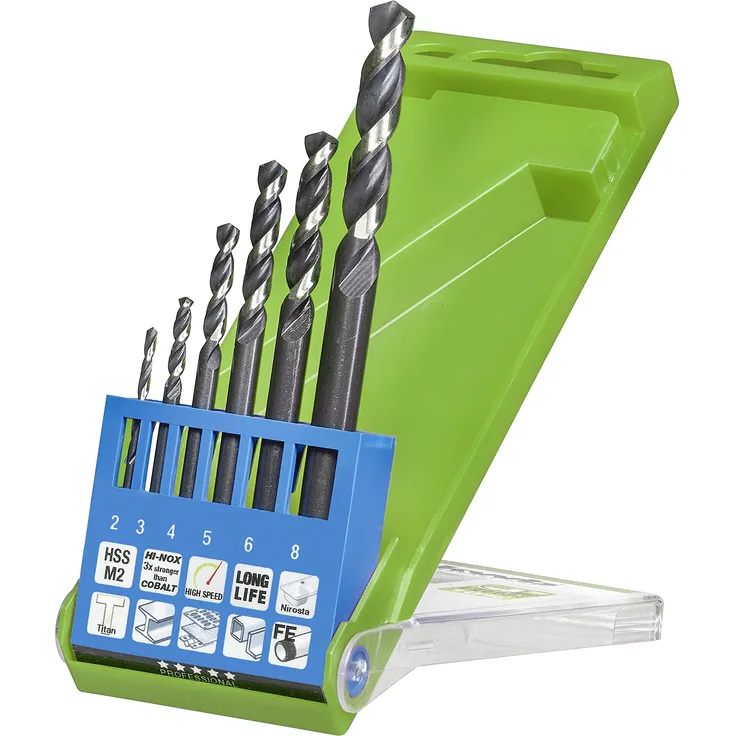 kwb Akku-Top Metallbohrer-Satz HI-NOX, HSS – Bohrer-Set, 6-teilig