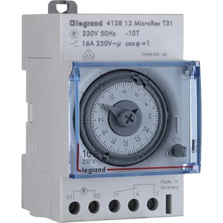 Legrand 412812 Hutschienen-Zeitschaltuhr analog 16 A/250V