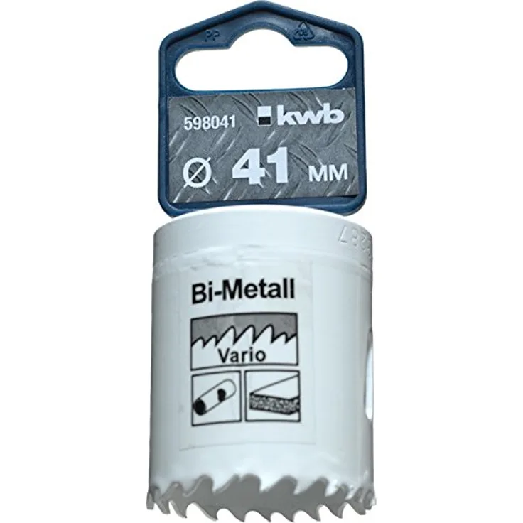 kwb Ø 41 mm Lochsäge HSS-Bi-Metall 598041 (Vario-Zahnung, 8% Cobalt, hohe Rundlaufgenauigkeit)