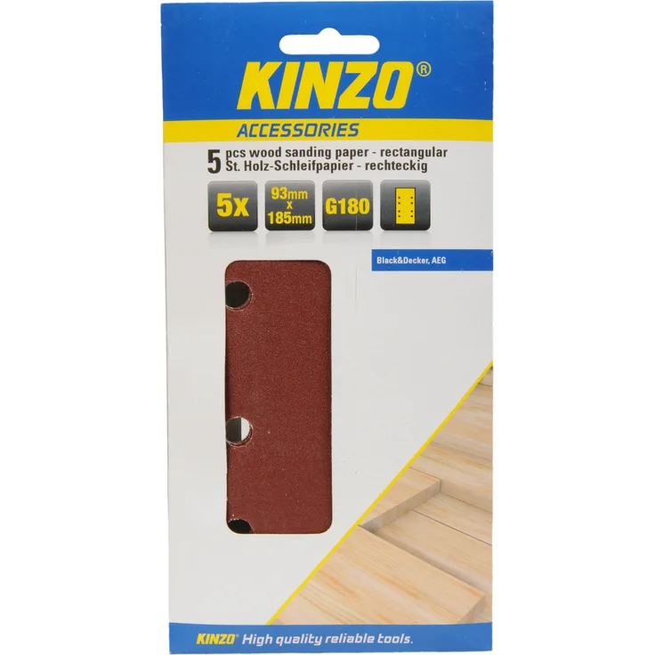 KINZO Wood Sanding Paper 5-teilig g180, 71711