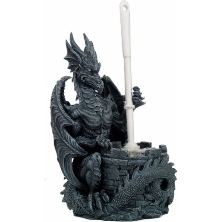 Drache WC Toilette Bürstenhalter Gothic Figur