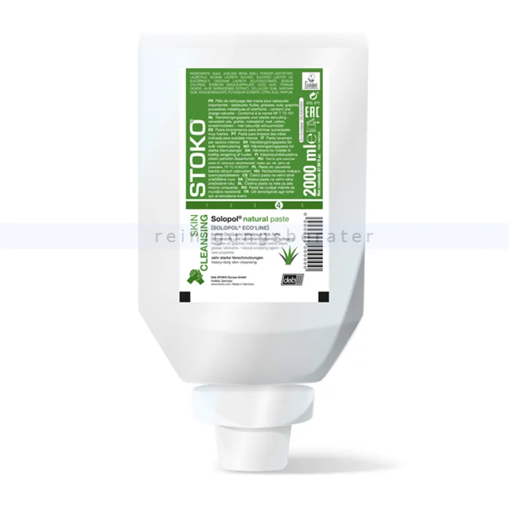 Solopol Ecoline neu Solopol natural 2L Handwaschpaste 33282 holzmehlbasis, parfümiert, für sehr starke Verschmutzungen