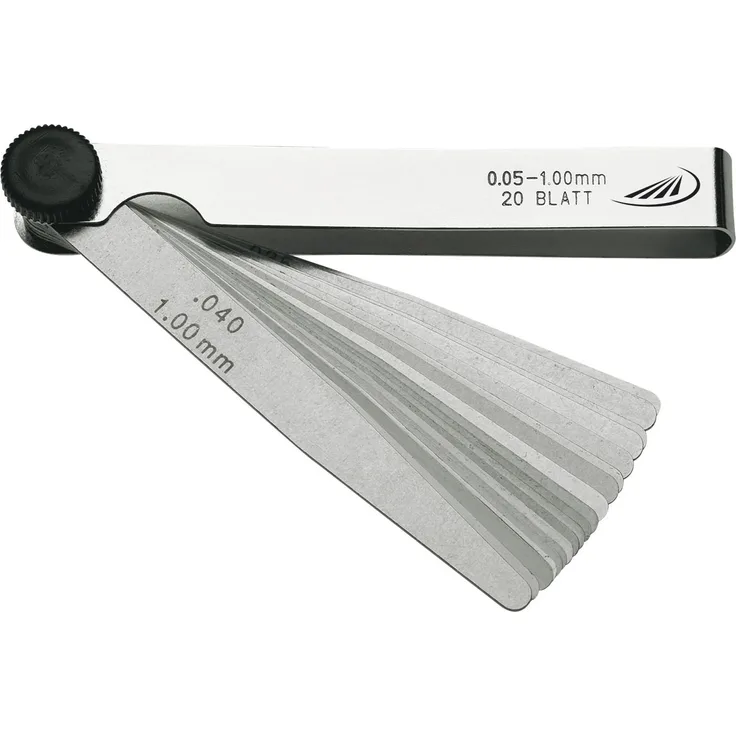 Helios Preisser 606123 Fühlerlehre, Messbereich 0,05-0,50 mm, 8 Blatt, Blattlänge 100 mm