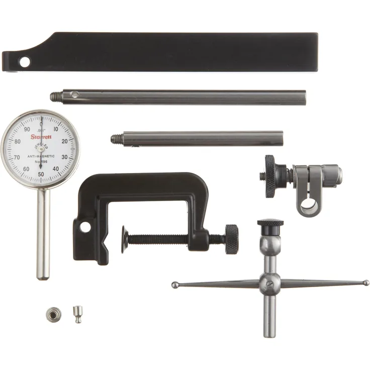 Starrett 196 A6Z Universal Messuhr, antimagnetisch, Rückseite Plunger, weißes Zifferblatt, 0 100 Lesen, 0 0,5 cm Reihe, 0 cm Graduation