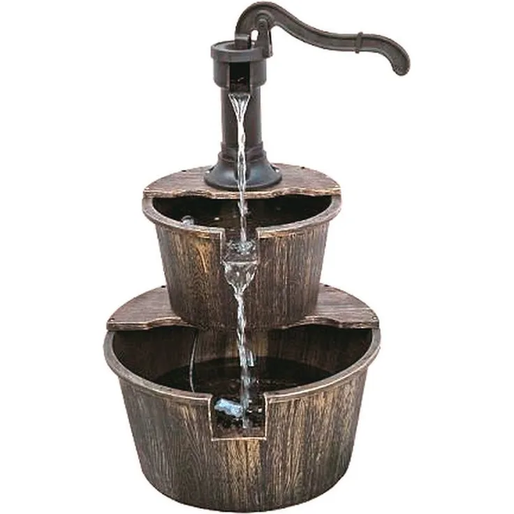 Brunnen in Holzoptik Thalasso, inkl. Pumpe, Kunststoff