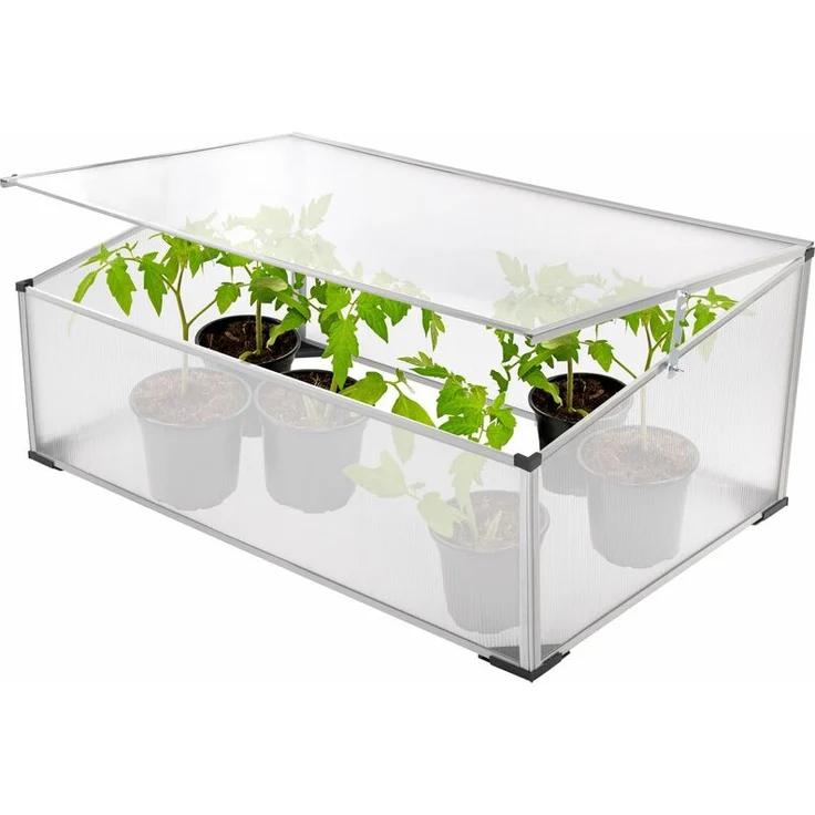 DEMA Frühbeet Kleinbeet 101x60x41cm mit Aluprofil, hoher UV-Schutz, Belüftungsdach